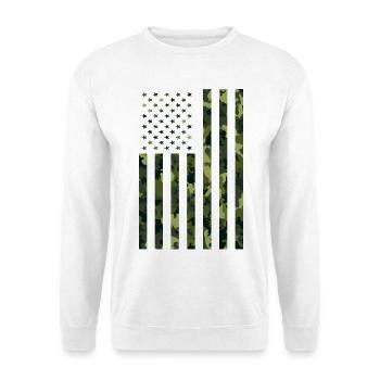 USA Flag Camo Camouflage Military Army - Unisex Sweatshirt - white - Front