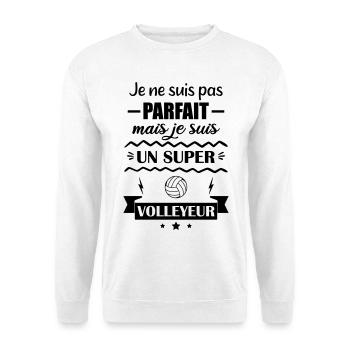 Super Volleyeur Sport Plage Volley - Sweat-shirt Unisexe - blanc - Devant