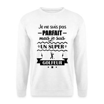 Super Golfer Passion Green Golf - Unisex Sweatshirt - white - Front