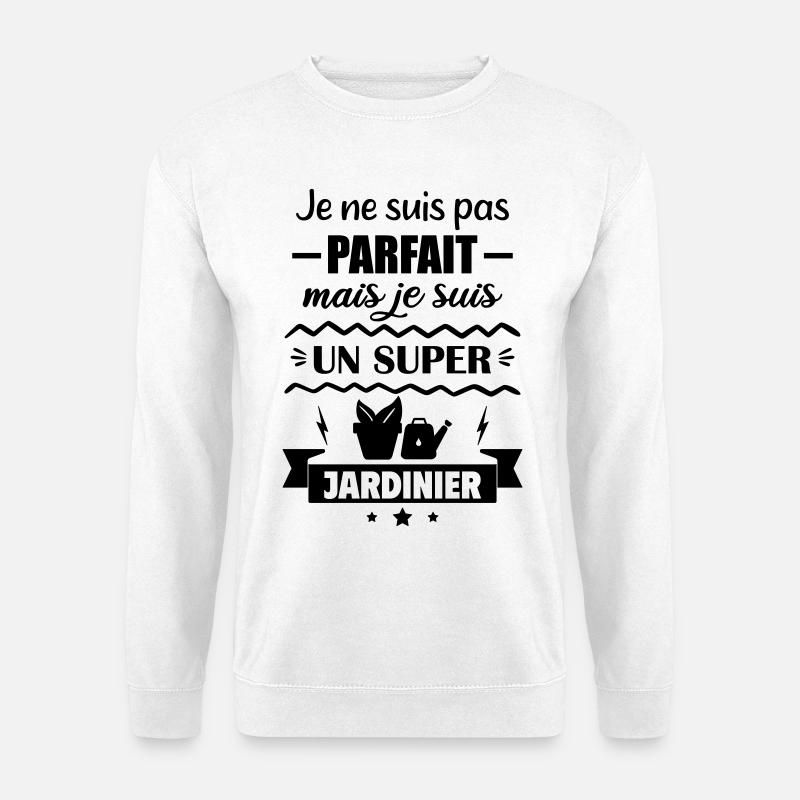 Nicht perfekt, aber toller Gärtner - Unisex Pullover - Weiß