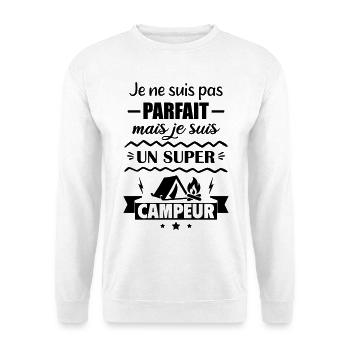 Pas parfait mais super campeur - Sweat-shirt Unisexe - blanc - Devant