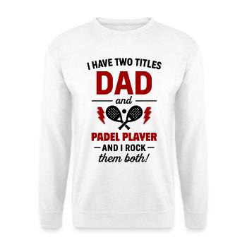 Cadeau de joueur de padel pour Noël à Noël - Sweat-shirt Unisexe - blanc - Devant