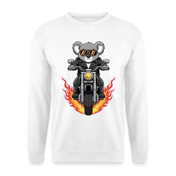 Motos Motocyclistes Cool Flammes - Sweat-shirt Unisexe - blanc - Devant