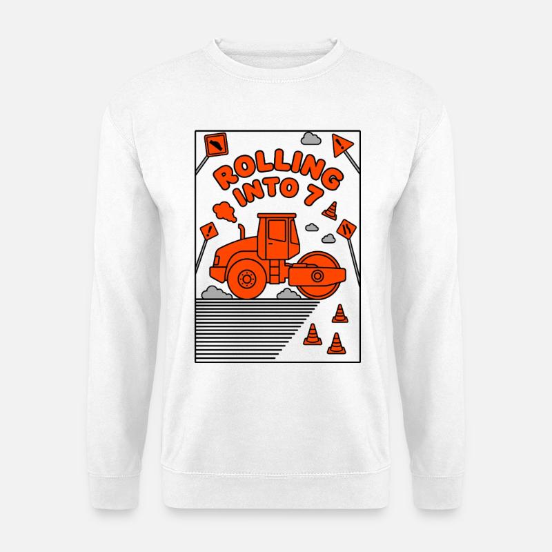 Rolling Into 7 Dampfwalze - Unisex Pullover - Weiß