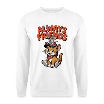 Toujours des amis chats souris - Sweat-shirt Unisexe - blanc - Devant