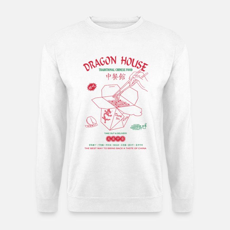Dragon House Chinesische Küche - Unisex Pullover - Weiß