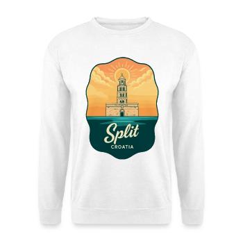 Split Diocletians Palac Vintage Travel Badge - Unisex Sweatshirt - white - Front
