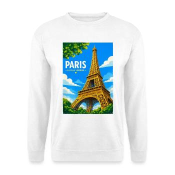 Paris Ville Lumière - Sweat-shirt Unisexe - blanc - Devant