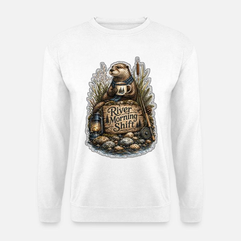River Morning Shift Otter - Unisex Pullover - Weiß