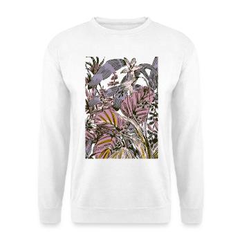 Wiese - Unisex Pullover - Weiß - Vorne - Alina (178cm) & Michal (187cm)