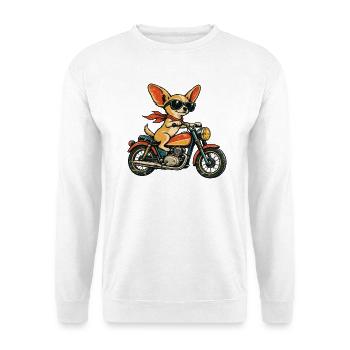Chihuahua on Tour - Unisex Pullover - Weiß - Vorne - Alina (178cm) & Michal (187cm)
