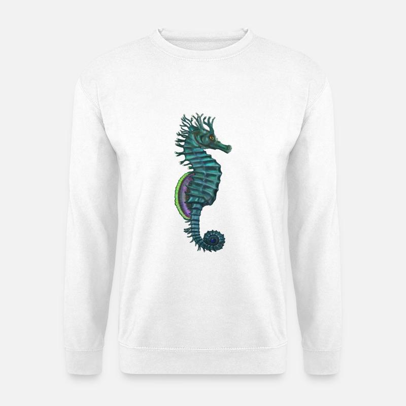 Hippocampus - Unisex Pullover - Weiß