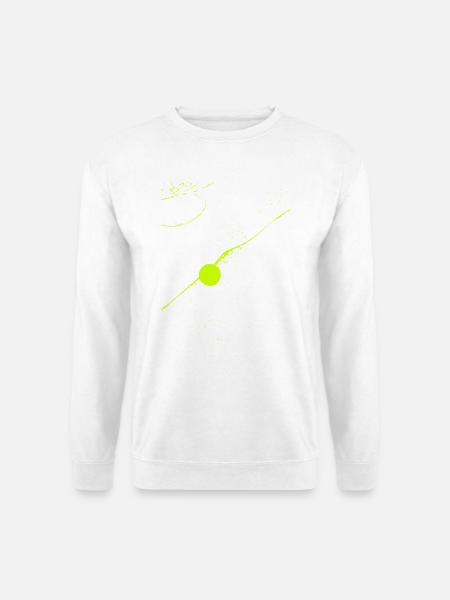 Neon-Orbit-Spur abstrakt - Unisex Pullover - Weiß