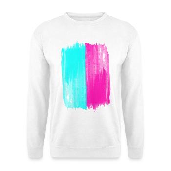 Pink And Turquoise Trend Colors Acrylic Paint - Unisex Sweatshirt - white - Front