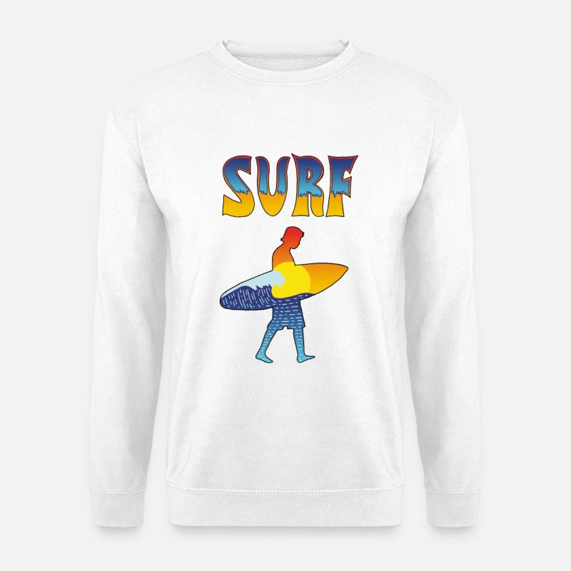 Surfen - Unisex Pullover - Weiß