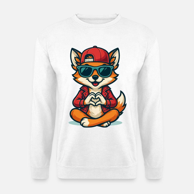 Foxy Love Vibes - Unisex Pullover - Weiß