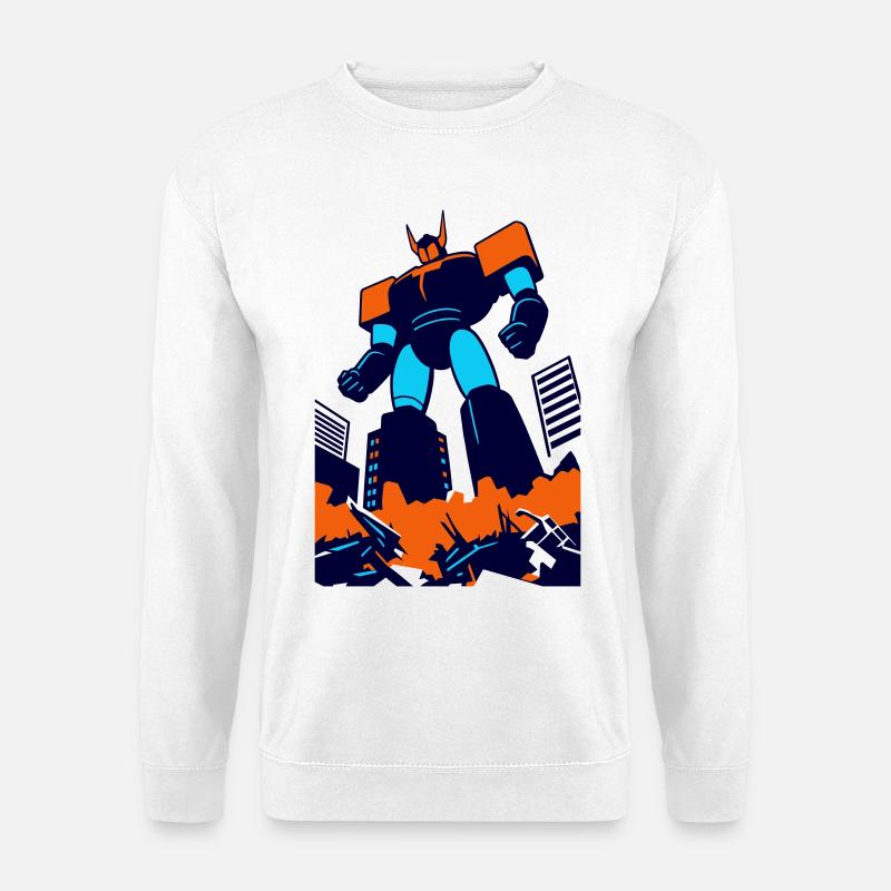 Giant Mecha in Tokio - Unisex Pullover - Weiß