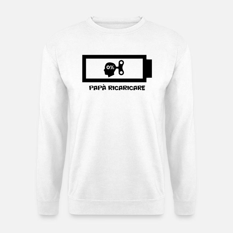 Daddys Motivationsdesign zum Aufladen - Unisex Pullover - Weiß