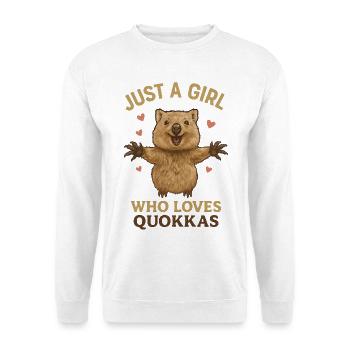 Juste une fille qui aime les quokkas - Sweat-shirt Unisexe - blanc - Devant