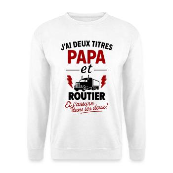 Dad and Truck Driver Gift Idea - Unisex Sweatshirt - white - Front