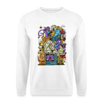 Le Monde de la Folie - Sweat-shirt Unisexe - blanc - Devant