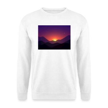 Montagne du Couchant en pente - Sweat-shirt Unisexe - blanc - Devant