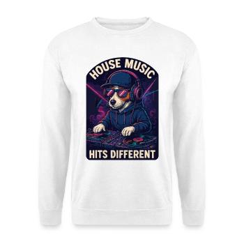 Jack Russell Terrier DJ Platines Cadeau de la maison - Sweat-shirt Unisexe - blanc - Devant