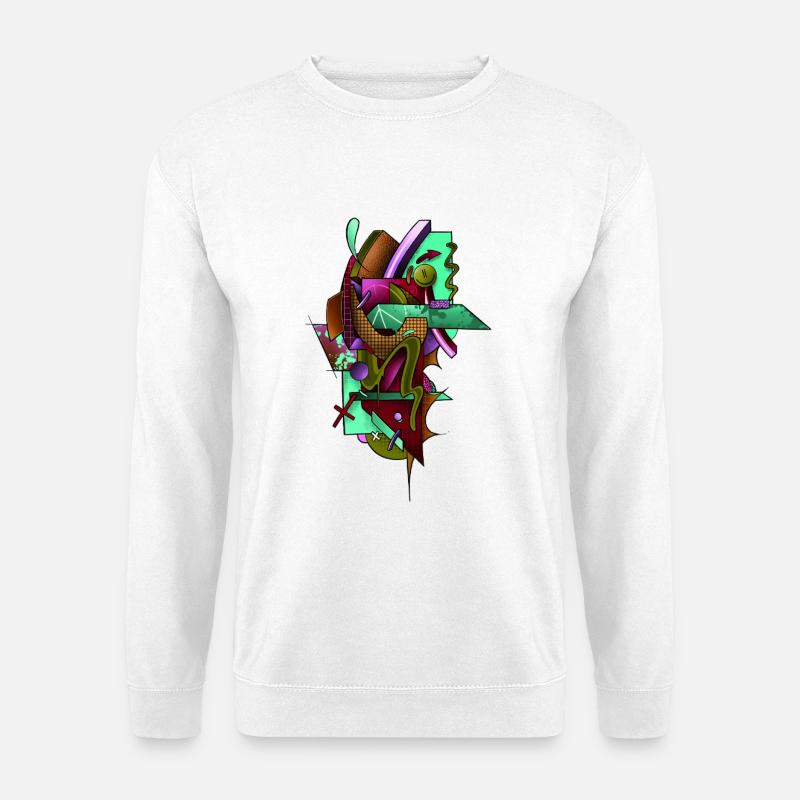 Kaleidoscope Graffiti Composition - Unisex Sweatshirt - white