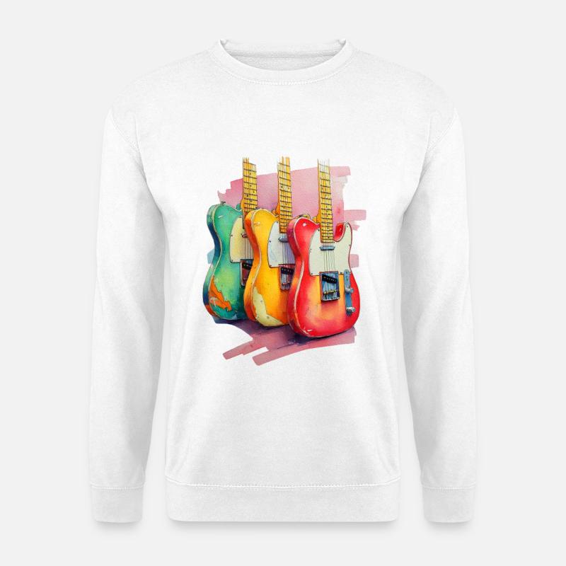 3 Gitarren - Unisex Pullover - Weiß