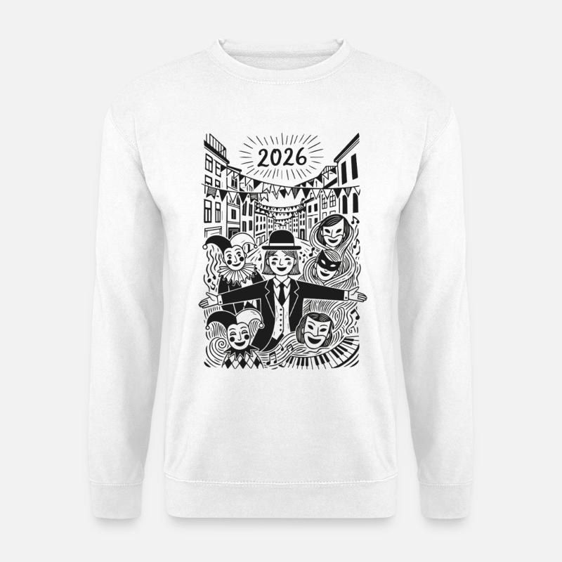 Stadtfeier 2026 in Schwarz-Weiß - Unisex Pullover - Weiß