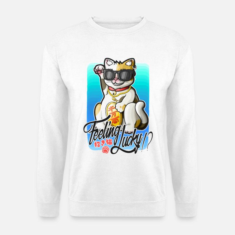 Fühlst du dich glücklich!? - Unisex Pullover - Weiß