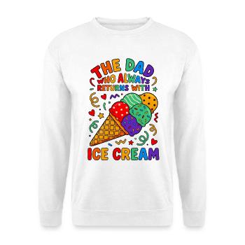 Papa, der immer Eis mitbringt - Unisex Sweatshirt - white - Front