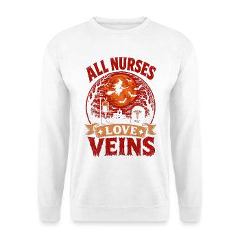 Krankenschwester Krankenpfleger Halloween - Unisex Pullover - Weiß - Vorne