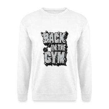 Retour à la salle – Statement Design d’entraînement fitness - Sweat-shirt Unisexe - blanc - Devant