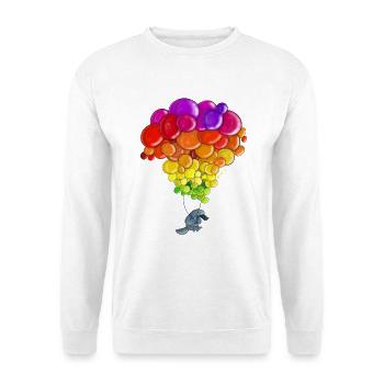 Fliegender Schnabeltier am Himmel - Unisex Pullover - Weiß - Vorne