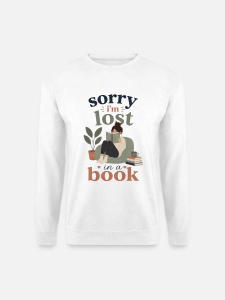 Verloren im Buch – Kuschellese - Unisex Pullover - Weiß