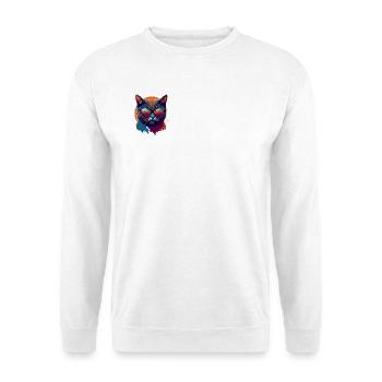 Rebel Paws: Retro Cat T-Shirt Art - Unisex Sweatshirt - white - Front