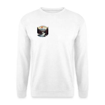 Mountain paradise with sunset - Unisex Sweatshirt - white - Front