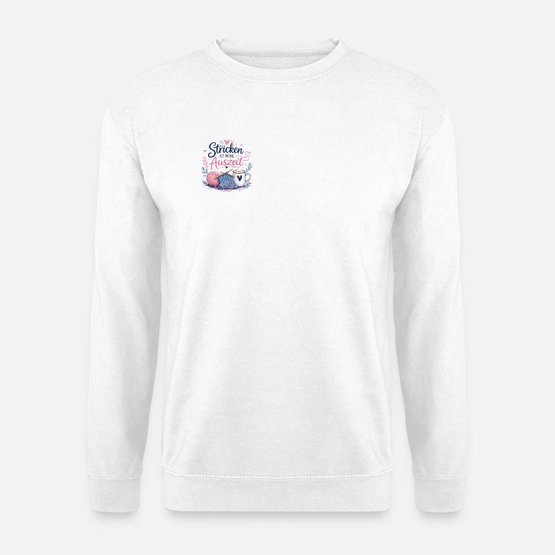 Stricken ist meine Auszeit - Unisex Pullover - Weiß