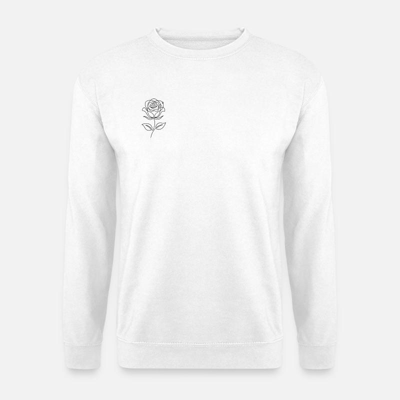 barely a rose - Unisex Pullover - Weiß