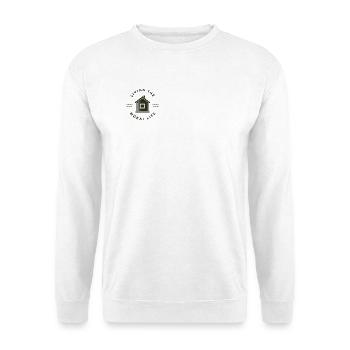 Das COTTAGE-Leben leben - Unisex Pullover - Weiß - Vorne - Alina (178cm) & Michal (187cm)