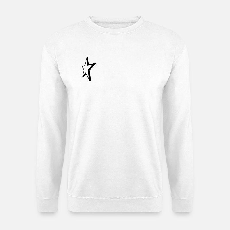 Star 3D, One Color Design - Unisex Sweatshirt - white