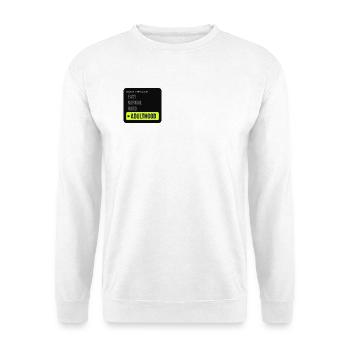 Schwierigkeitsgrad: Leicht, Normal, schweres Erwachsenenalter, - Unisex Pullover - Weiß - Vorne - Alina (178cm) & Michal (187cm)