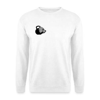 dynamic bear head with kettlebell - Unisex Sweatshirt - white - Front