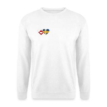 Cœur du drapeau du Groenland Suède - Sweat-shirt Unisexe - blanc - Devant