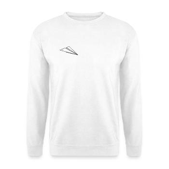 Papierflieger Skizze Minimalistisch Line Art - Unisex Pullover - Weiß - Vorne