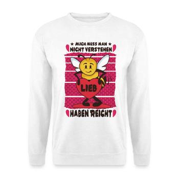 Kleine Biene mit Herz - Unisex Pullover - Weiß - Vorne