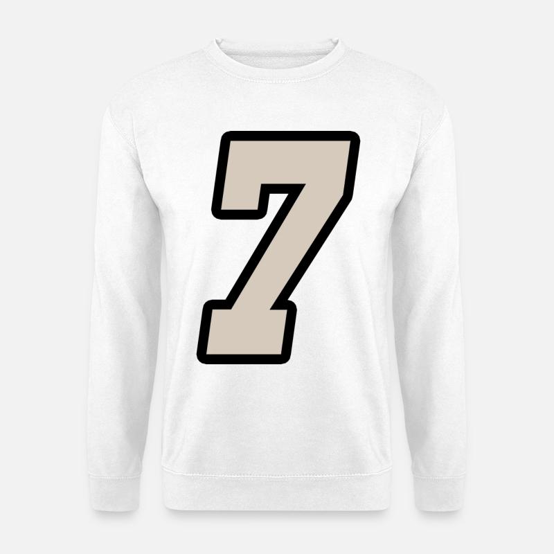 Nummer sieben 7 - Unisex Pullover - Weiß