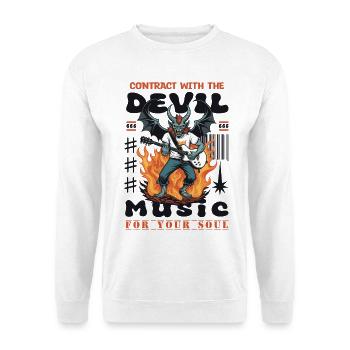 Musique rock diabolique - Sweat-shirt Unisexe - blanc - Devant
