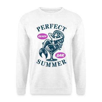 summer beach mermaid - Unisex Sweatshirt - white - Front